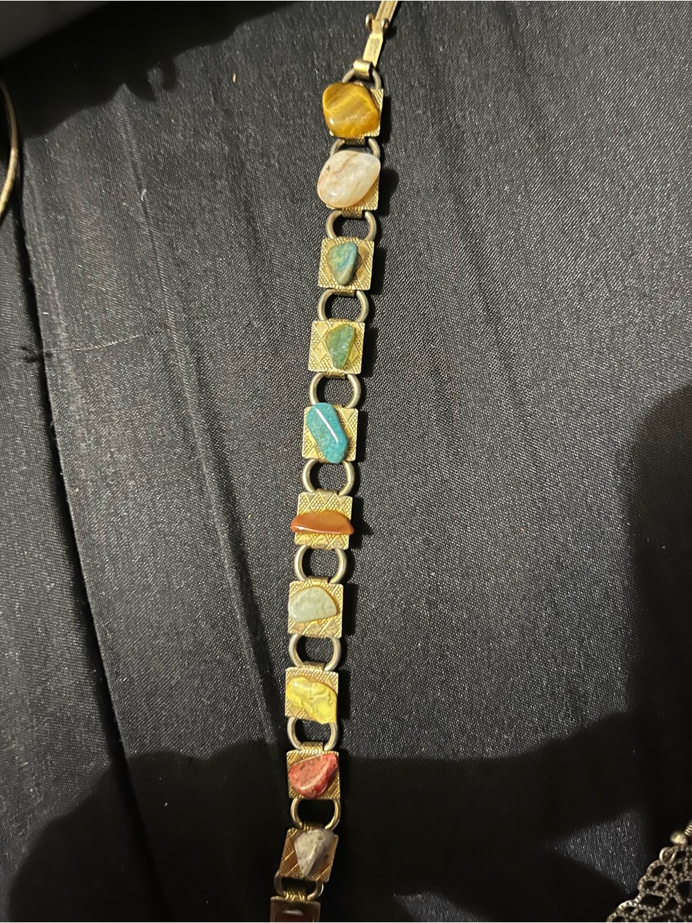 Multicolor Stone Link Bracelet - Women Jewelry Bracelets